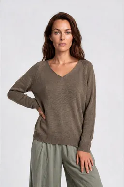 RAVENS VIEW IBIZA RAVENS VIEW IBIZA Damen vegan Pullover Lana Knit Bison Braun – Produktbild 1 von 1