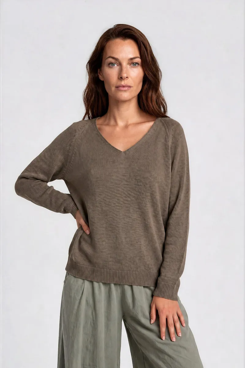 RAVENS VIEW IBIZA RAVENS VIEW IBIZA Damen vegan Pullover Lana Knit Bison Braun, Braun, – Produktbild 1 von 1