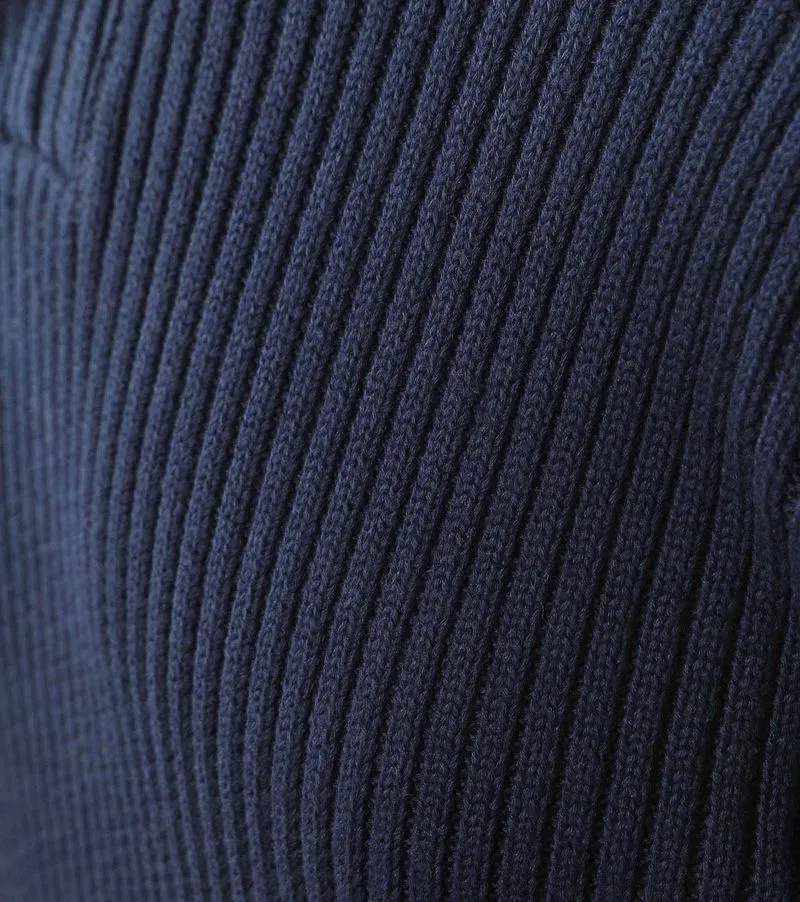 Suitable Suitable Mou Half Zip Pullover Navy - Größe L, Dunkelblau, – Produktbild 4 von 5