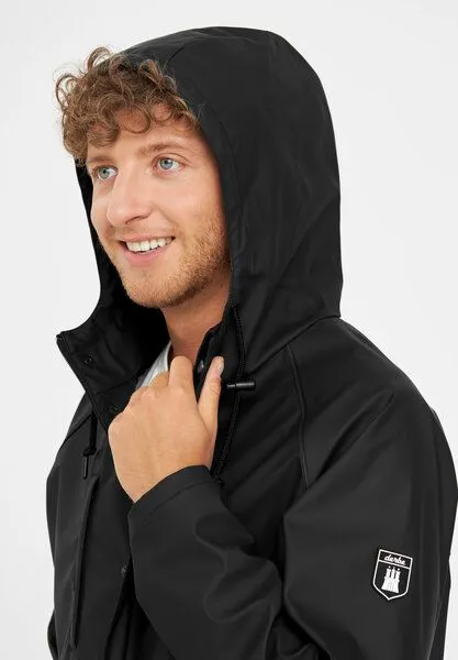 derbe derbe Regenjacke „Passbyplain“, Jet black, – Produktbild 4 von 4