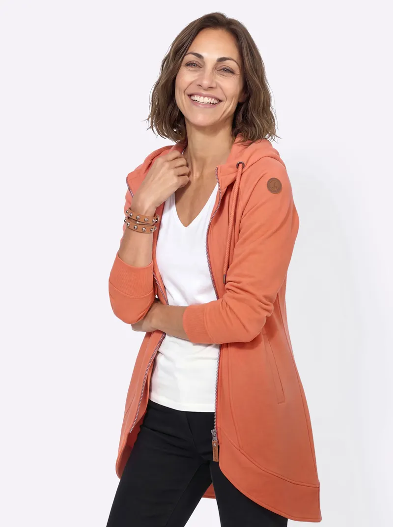 Witt Sweatjacke papaya, Papaya, – Produktbild 2 von 2