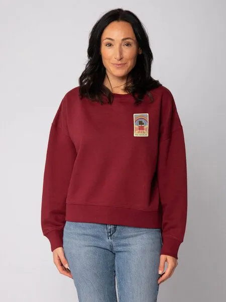 watapparel watapparel Sweatshirt Frauen Tarot The Chocolate, Burgundy, – Produktbild 2 von 2