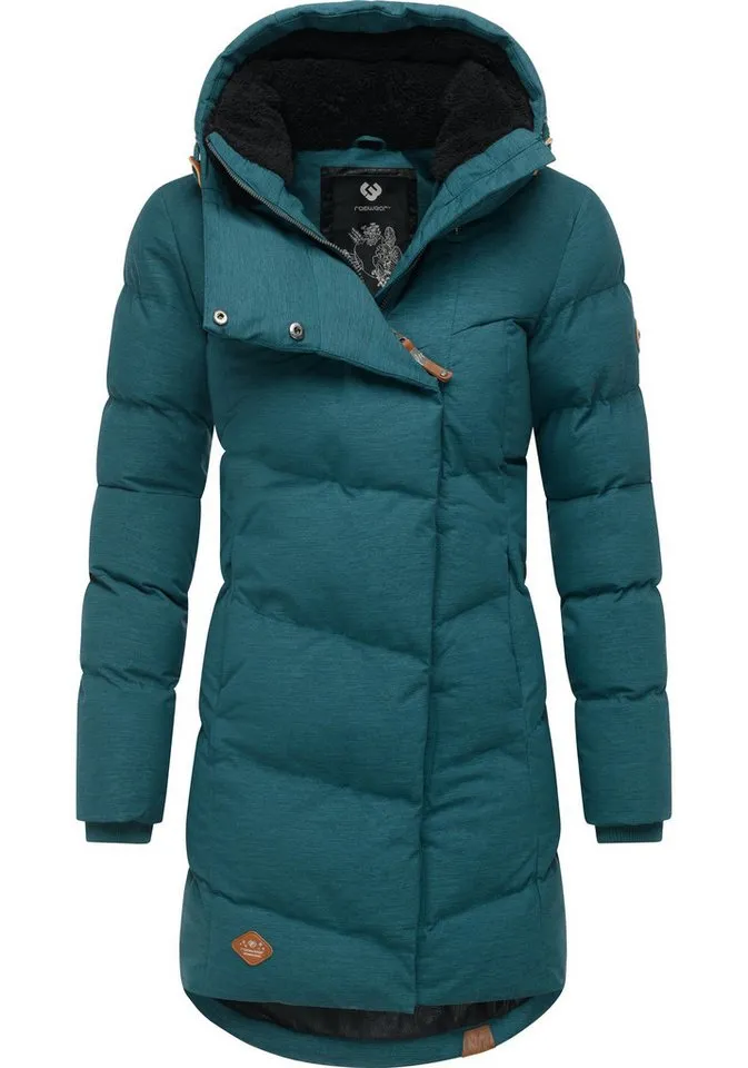 ragwear ragwear Wintermantel Pavla stylischer Winterparka mit Teddyfutter und Kapuze, Grün, – Produktbild 2 von 4