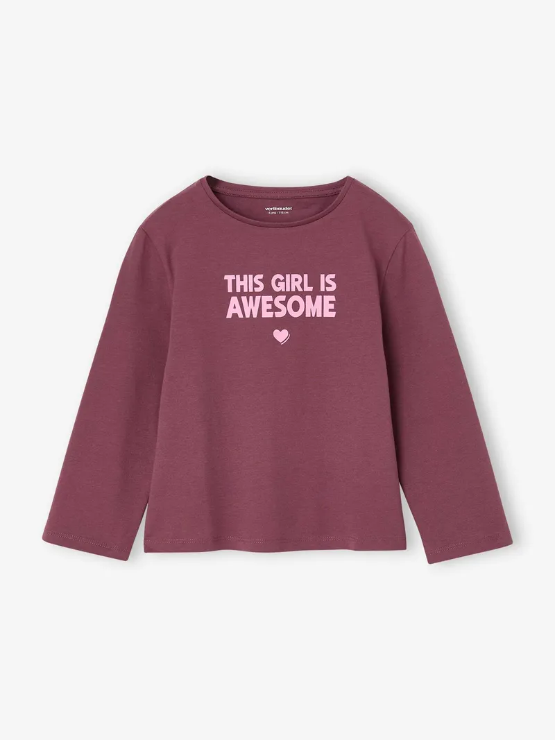 Vertbaudet 3er-Pack Langarmshirts Mädchen mit Print BASIC, Wollweiß, – Produktbild 3 von 4