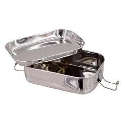 Dora's Dora's Dora’s Edelstahl Lunchbox mit Einlagefach (0,5l) – 18 x 12 x 5 cm – Plastikfrei & Flexibel – Produktbild 1 von 1