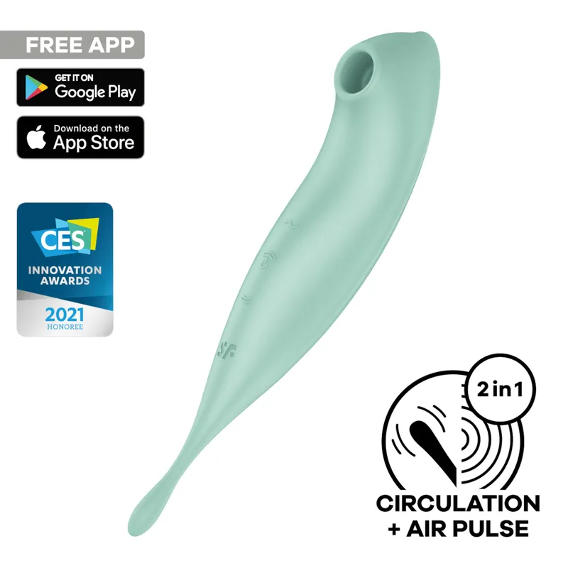 Satisfyer Satisfyer Twirling Pro Connect App, 20 cm, Mint, – Produktbild 1 von 1
