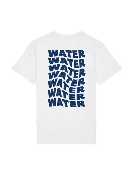 VIVA CON AGUA VIVA CON AGUA T-Shirt WATER Weiß-Blau mit Rückenprint – Produktbild 1 von 4