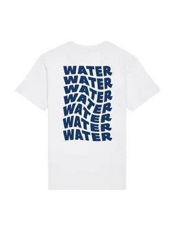 VIVA CON AGUA VIVA CON AGUA T-Shirt WATER Weiß-Blau mit Rückenprint – Produktbild 1 von 1