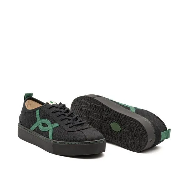 Vesica Piscis Footwear Vesica Piscis Footwear KAFKA BLACK SNEAKER OF RECYCLED COTTON, Schwarz, – Produktbild 2 von 3