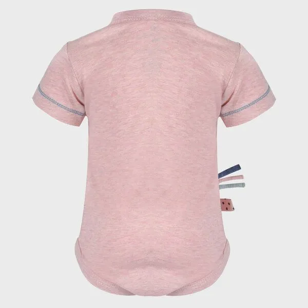 OrganicEra Baby S/S Kimono Body 'OrganicEra' aus Bio-Baumwolle, Rose melange (rose), – Produktbild 3 von 4
