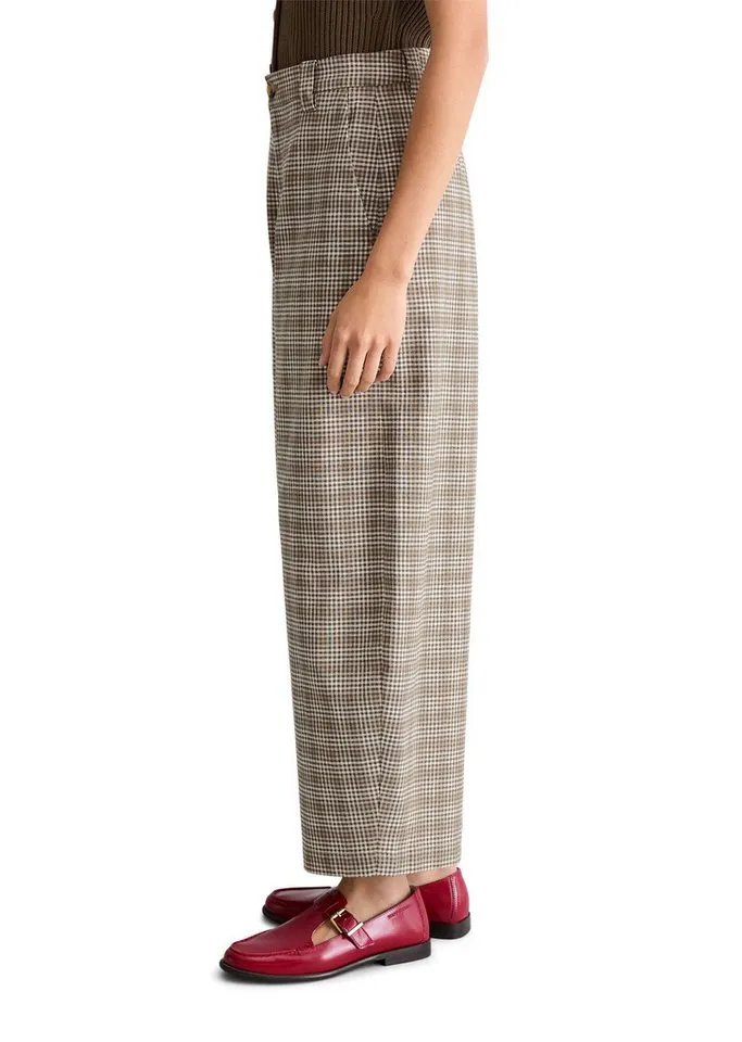 Marc O'Polo DENIM Chinohose aus Organic Cotton-Leinen-Mix, Braun, – Produktbild 2 von 5