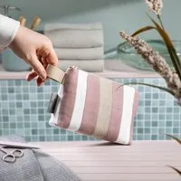 nahtur design nahtur-design Kosmetiktasche aus 100% Leinen | Kleine Leinentasche, No_6 (rosa), – Produktbild 1 von 1