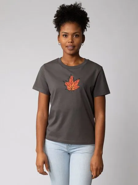 watapparel watapparel T-Shirt Frauen Herbst, Anthracite, – Produktbild 1 von 3