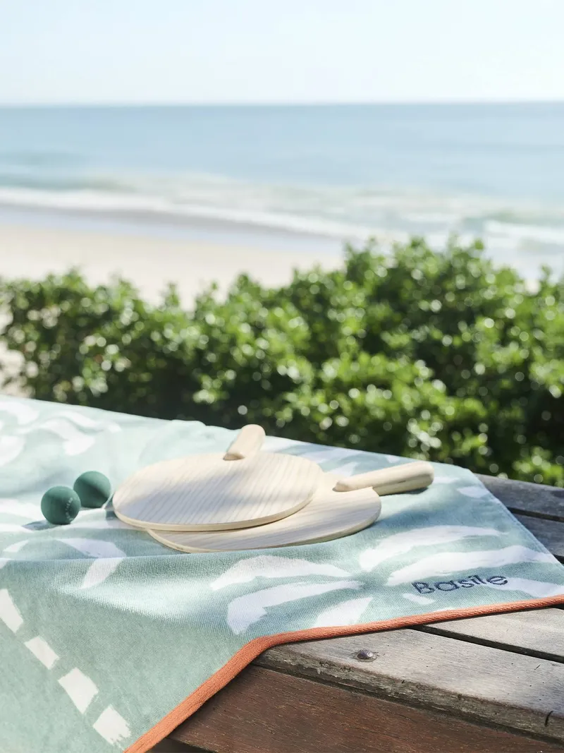 Vertbaudet Kinder Badetuch Strandtuch personalisierbar, Mintgrün, – Produktbild 1 von 3