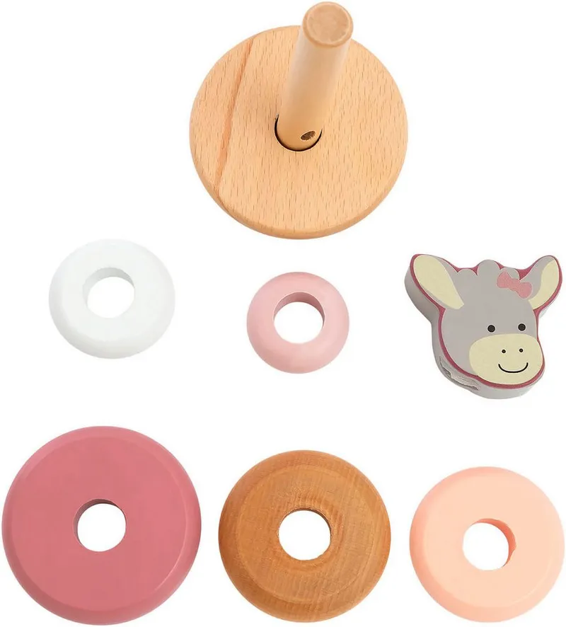 Sterntaler Sterntaler Stapelspielzeug Emmi Girl Stapelturm Holz, Rosa, – Produktbild 4 von 4