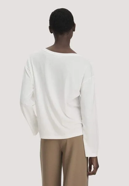 hessnatur hessnatur Longsleeve Oversize aus TENCEL Lyocell und Bio-Baumwolle, Naturweiss, – Produktbild 2 von 4