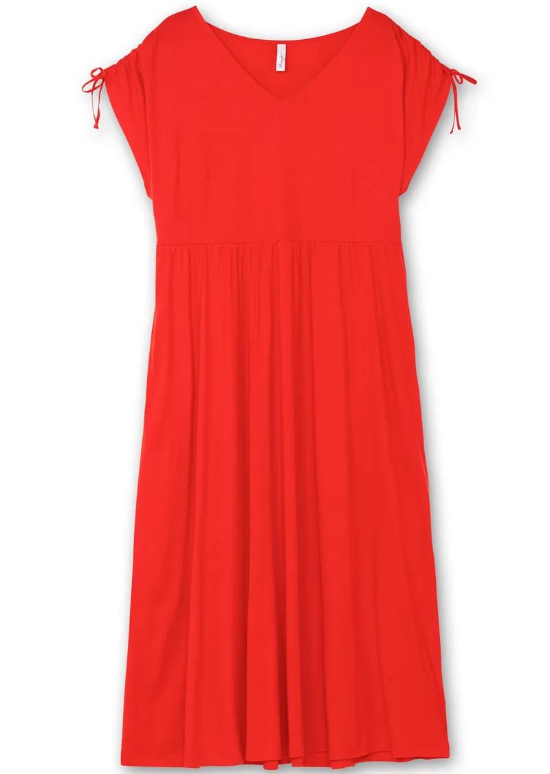 sheego Jerseykleid, Rot, – Produktbild 1 von 2