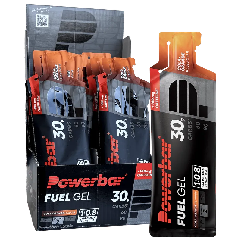 PowerBar PowerBar Fuel Gel 30 Cola Orange+ Caffeine 12 Stck., Energie Gel – Produktbild 1 von 1