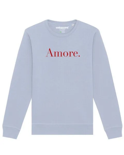 watapparel watapparel Sweatshirt Unisex Amore, Serene blue, – Produktbild 1 von 3