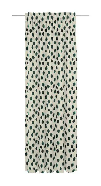 Nature by Adam Nature by Adam Vorhang aus Leinen & Bio-Baumwolle - Made in Germany - Dots, Grün, – Produktbild 3 von 8