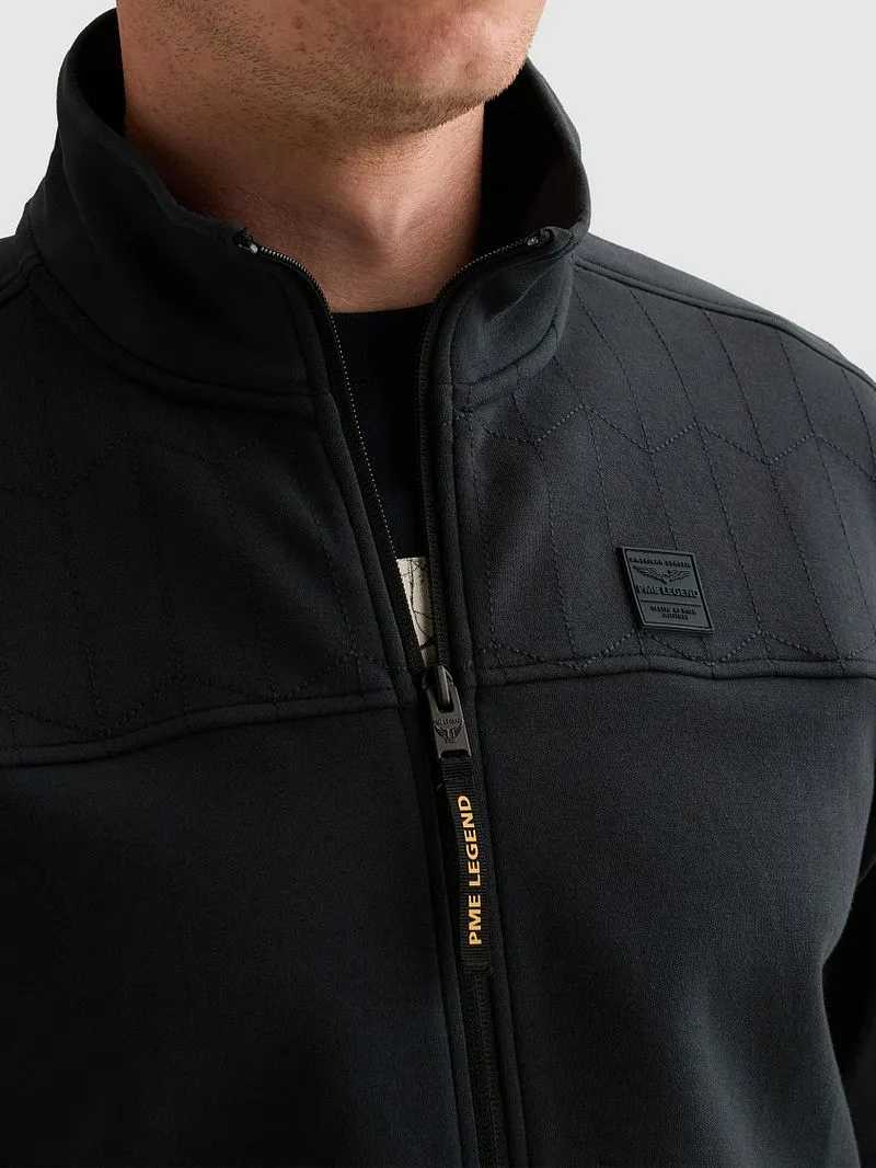 PME Legend PME Legend Strickjacke Interlock Sweat Salute, Dunkelblau, – Produktbild 3 von 5