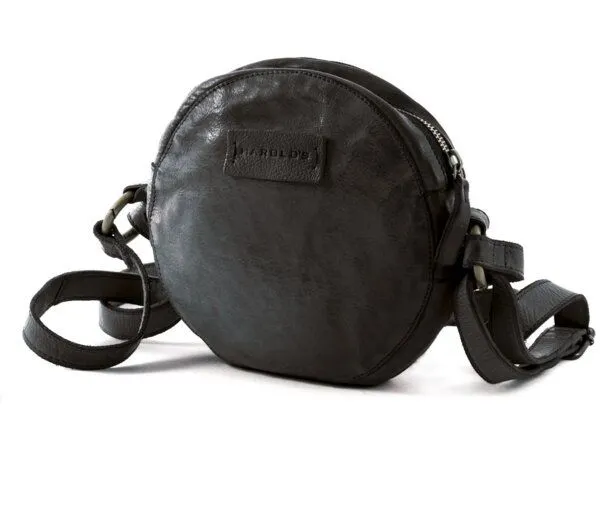 Harolds Harolds Harold's Circle Tasche aus gewaschenem Leder, Schwarz, – Produktbild 1 von 1