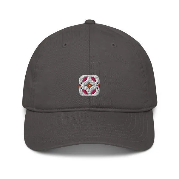 PepMelon Frühlingsvögel - 3D gestickte Bio-Baseballmütze, Baseball Cap Birds, Grau, – Produktbild 1 von 3
