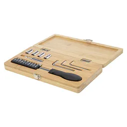Stac Stac Rivet 19-teiliges Werkzeugset aus Bambus und recyceltem Kunststoff, Beige, – Produktbild 1 von 1