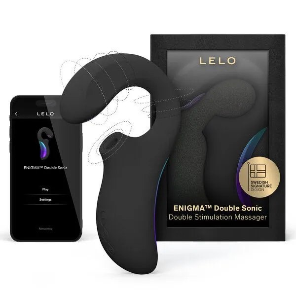 LELO Dreifach-Vibrator mit DeepSonic-Technologie - LELO ENIGMA Double Sonic, Schwarz, – Produktbild 1 von 4