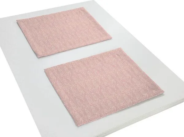 Nature by Adam Nature by Adam Tischset 2er Pack aus 100% Bio-Baumwolle - Little Parrot, Rosa, – Produktbild 2 von 4