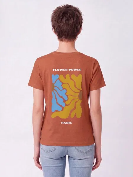 watapparel watapparel T-Shirt Frauen Paris Flora, Heritage brown, – Produktbild 2 von 2