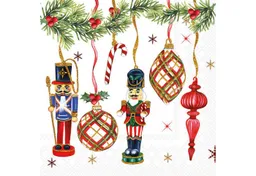 Ambiente Luxury Paper Products Papierserviette, Servietten Papier 33x33cm 3-lagig Weihnachtsanhänger Motiv 20 Stück – Produktbild 1 von 1