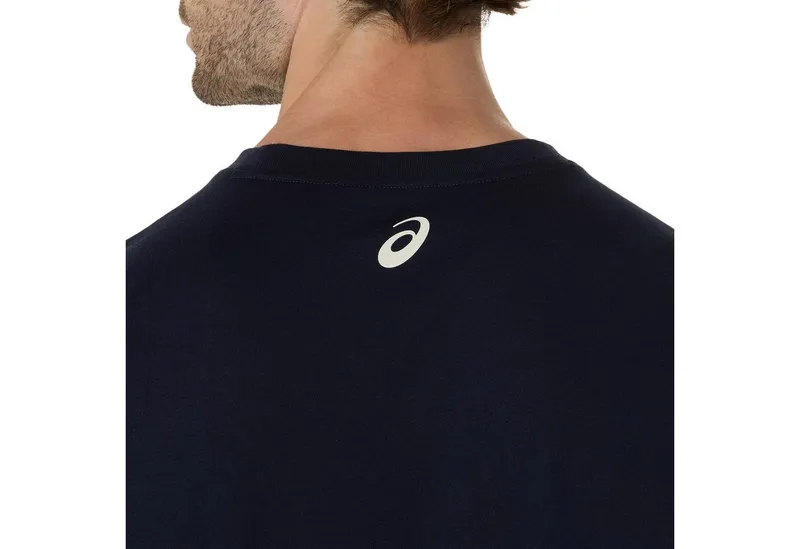 Asics Asics Laufshirt ASICS LOGO SS TEE, Blau, – Produktbild 4 von 4