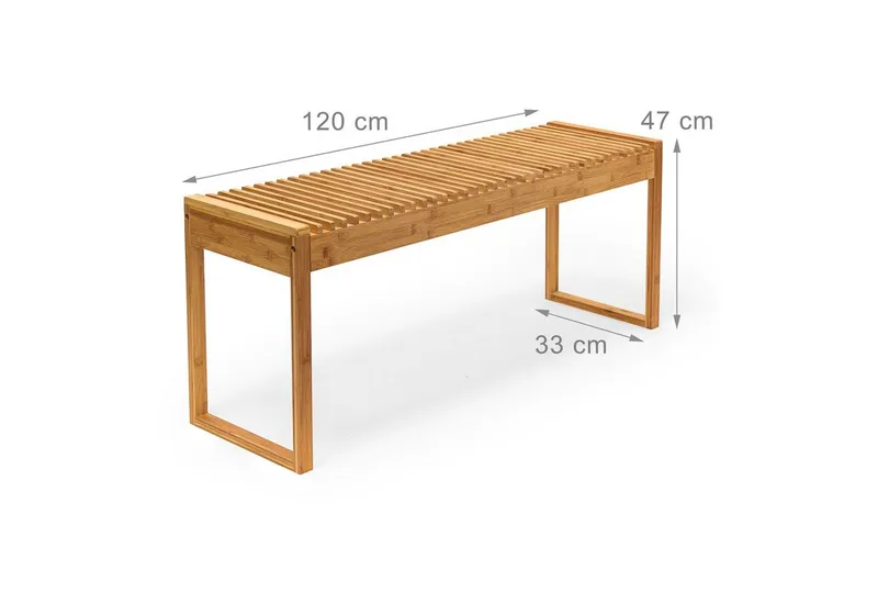 RELAXDAYS RELAXDAYS Sitzbank aus Bambus (1-St), Braun, – Produktbild 4 von 5