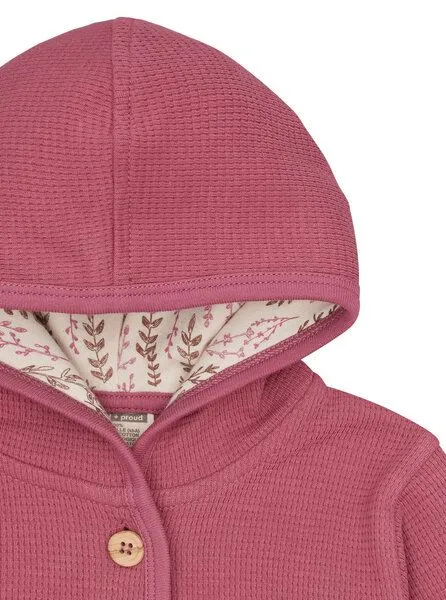 loud + proud loud + proud Babys & Kinder Jacke in Waffeloptik, GOTS-zertifiziert, Rouge(pink), – Produktbild 4 von 4