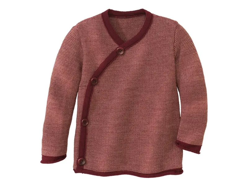 Disana Disana Baby Jacke Bio-Merinowolle melange-cassis-rose Gr.86/92, Rosa, lila, – Produktbild 1 von 1