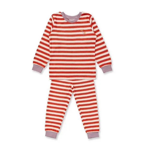 Sense Organics sense-organics Sense Organics Kinder Frottee Ringel Pyjama Bio Baumwolle, Icegrey streifen deer, – Produktbild 2 von 2