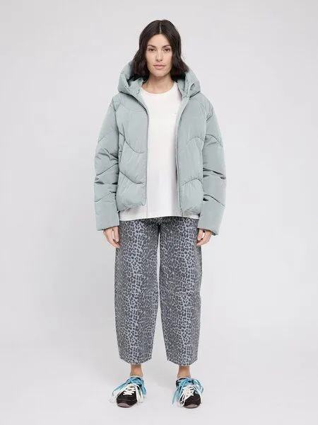 Mazine Mazine Damen Waves Quilt Kurze Puffer Jacke, Ice green (grün), – Produktbild 4 von 4