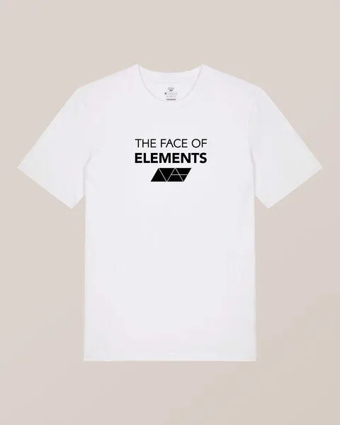 THE FACE OF ELEMENTS The Face of Elements Bold - Regular Fit T-Shirt aus 100% Bio-Baumwolle, White (weiß), – Produktbild 1 von 4