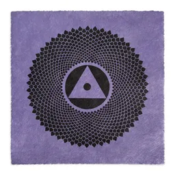 Veskor Cassiopeia Veskor Cassiopeia SAHASRĀRA Chakra-Meditations-Linoldruck | 22 × 22 cm | Schwarz auf Violett-Lila – Produktbild 1 von 1
