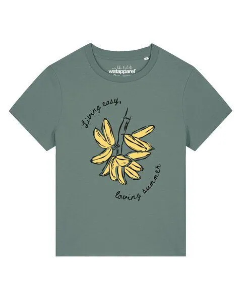 watapparel watapparel T-Shirt Frauen Living easy loving summer, Green bay, – Produktbild 1 von 2