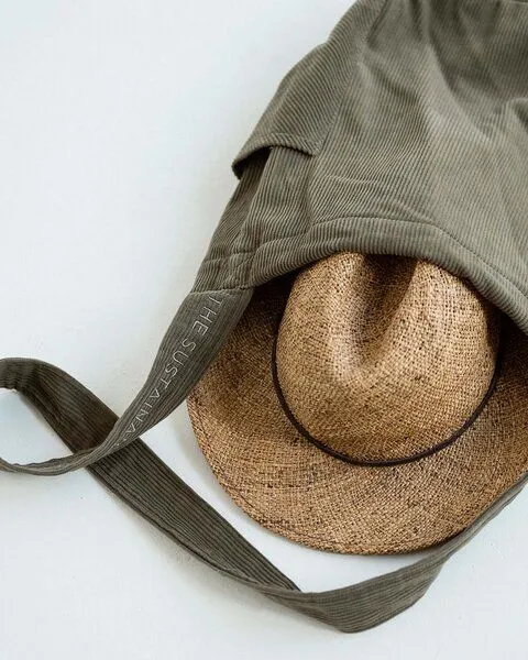 TINTOK TINTOK Mati Cord Tasche 100 % Bio-Baumwolle GOTS-zertifiziert, Khaki, – Produktbild 3 von 4