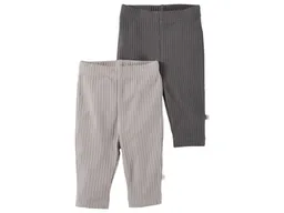 HANS NATUR Baby und Kinder Leggings Bio-Baumwolle 2er Set grau-greige Gr. 62/68 – Produktbild 1 von 1