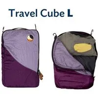 Ticket to the Moon Ticket to the Moon Packwürfel "Travel Cube Large" upcycled, Pflaume/flieder, – Produktbild 1 von 1