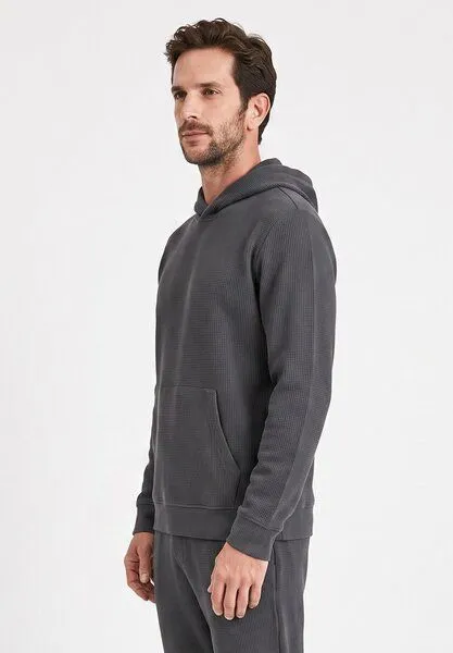 ORGANICATION ORGANICATION HECTORR | Waffel Hoodie aus Bio-Baumwolle & recyceltem Polyester, Grey, – Produktbild 5 von 5