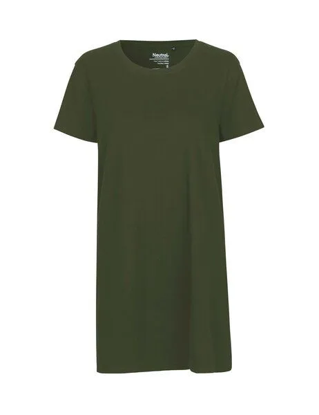 Neutral Neutral® Damen T-Shirt von Neutral Bio Baumwolle Lang Lounge Shirt, Military, – Produktbild 2 von 4
