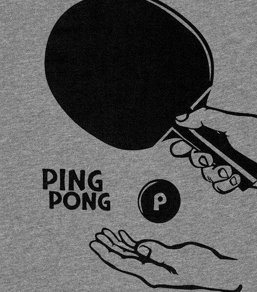 päfjes päfjes Ping Pong Tischtennis - Fair Wear Männer T-Shirt, Grau, – Produktbild 4 von 4