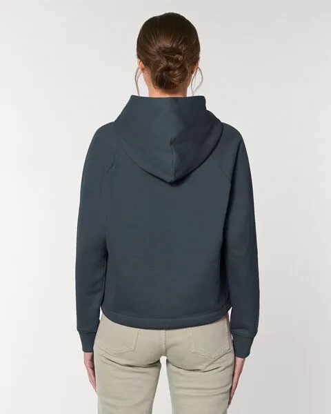 Human Family Human Family Kurzer Bio Damen Hoodie "Invent - Polygon", Dunkelgrau, – Produktbild 2 von 3
