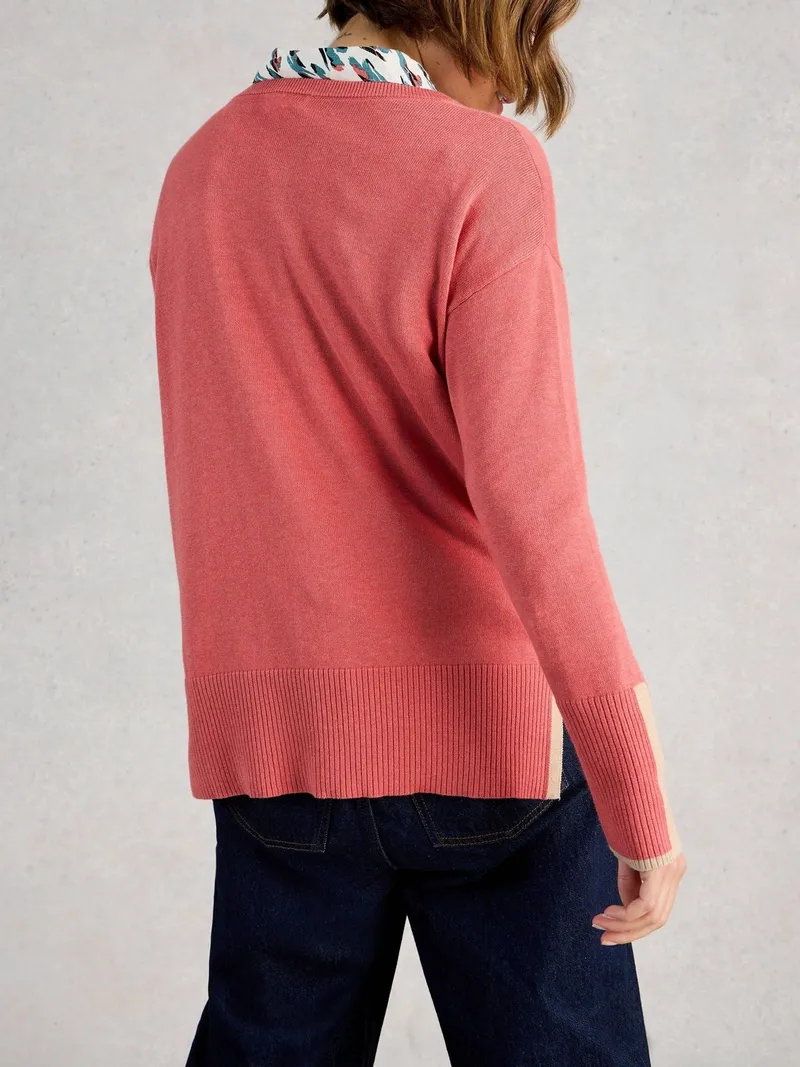 White Stuff Pullover Olive - 40, Mittelrosa, – Produktbild 4 von 4