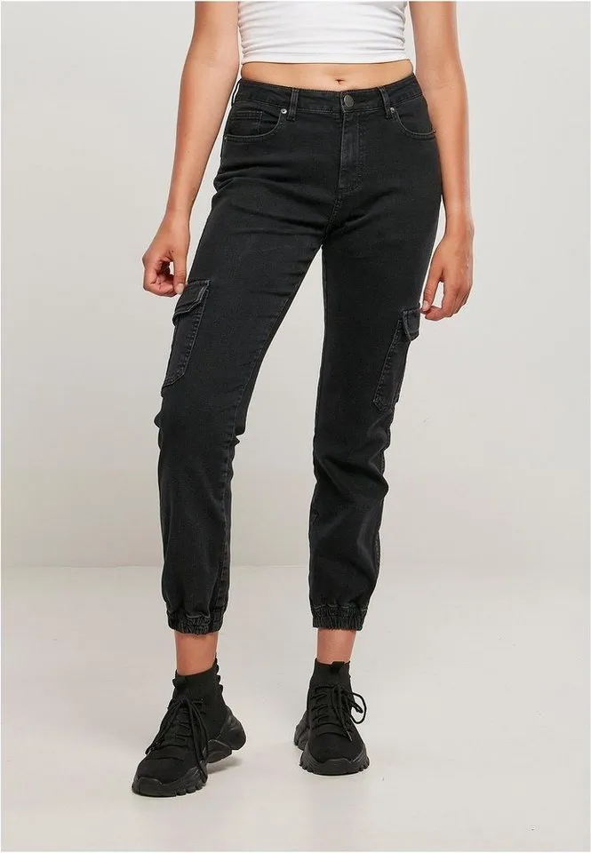 Urban Classics Urban Classics Cargohose Organic Stretch Denim Cargo, Schwarz, – Produktbild 1 von 5